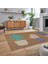 Dijital Baskılı Kaymaz Taban Yıkanabilir Modern Yolluk Mutfak Salon Halısı, V-MODERN-106-KAHVE, 2