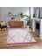 Dijital Baskılı Kaymaz Taban Yıkanabilir Modern Yolluk Mutfak Salon Halısı, V-Modern-76-Pembe, 1