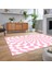 Dijital Baskılı Kaymaz Taban Yıkanabilir Modern Yolluk Mutfak Salon Halısı, V-Modern-78-Pembe, 2