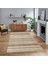 Dijital Baskılı Kaymaz Taban Yıkanabilir Modern Yolluk Mutfak Salon Halısı, V-Modern-36-Krem, 1