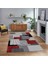 Dijital Baskılı Kaymaz Taban Yıkanabilir Modern Yolluk Mutfak Salon Halısı, V-Modern-47-Bordo, 1