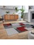 Dijital Baskılı Kaymaz Taban Yıkanabilir Modern Yolluk Mutfak Salon Halısı, V-Modern-47-Bordo, 2