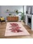 Dijital Baskılı Kaymaz Taban Yıkanabilir Modern Yolluk Mutfak Salon Halısı, V-Modern-50-Pembe, 1