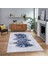 Dijital Baskılı Kaymaz Taban Yıkanabilir Modern Yolluk Mutfak Salon Halısı, V-Modern-50-Mavi, 1