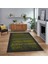 Dijital Baskılı Kaymaz Taban Yıkanabilir Modern Yolluk Mutfak Salon Halısı, V-Modern-28-Sarı, 1