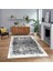 Dijital Baskılı Kaymaz Taban Yıkanabilir Modern Yolluk Mutfak Salon Halısı, V-Modern-04-Beyaz, 1