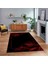 Dijital Baskılı Kaymaz Taban Yıkanabilir Modern Yolluk Mutfak Salon Halısı, V-Modern-26-Bordo, 1