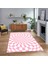 Dijital Baskılı Kaymaz Taban Yıkanabilir Modern Yolluk Mutfak Salon Halısı, V-Modern-78-Pembe, 1
