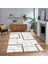 Dijital Baskılı Kaymaz Taban Yıkanabilir Modern Yolluk Mutfak Salon Halısı, V-Modern-80-Krem, 1