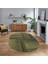 Dijital Baskılı Kaymaz Taban Yıkanabilir Oval Modern Yolluk Salon Halısı, V-O-Modern-34-Yeşil, 1