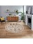 Dijital Baskılı Kaymaz Taban Yıkanabilir Yuvarlak Modern Mutfak Salon Halısı, V-Y-Modern-29-Kahve, 1