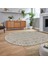Dijital Baskılı Kaymaz Taban Yıkanabilir Oval Modern Yolluk Salon Halısı, V-O-MODERN-108-BEJ, 2