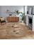 Dijital Baskılı Kaymaz Taban Yıkanabilir Oval Modern Yolluk Salon Halısı, V-O-MODERN-115-KAHVE, 1
