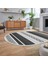 Dijital Baskılı Kaymaz Taban Yıkanabilir Oval Modern Yolluk Salon Halısı, V-O-Modern-18-Gri, 2