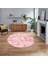 Dijital Baskılı Kaymaz Taban Yıkanabilir Yuvarlak Modern Mutfak Salon Halısı, V-Y-Modern-89-Pembe, 1