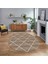 Dijital Baskılı Kaymaz Taban Yıkanabilir Oval Modern Yolluk Salon Halısı, V-O-MODERN-116-KAHVE, 1