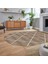 Dijital Baskılı Kaymaz Taban Yıkanabilir Oval Modern Yolluk Salon Halısı, V-O-MODERN-116-KAHVE, 2