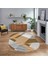 Dijital Baskılı Kaymaz Taban Yıkanabilir Oval Modern Yolluk Salon Halısı, V-O-Modern-09-Turuncu, 1