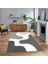 Dijital Baskılı Kaymaz Taban Yıkanabilir Modern Yolluk Mutfak Salon Halısı, V-MODERN-120-GRİ, 1