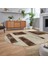 Dijital Baskılı Kaymaz Taban Yıkanabilir Oval Modern Yolluk Salon Halısı, V-O-Modern-93-Kahve, 2