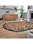 Dijital Baskılı Kaymaz Taban Yıkanabilir Oval Modern Yolluk Salon Halısı, V-O-Modern-32-Renkli, 2