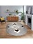 Dijital Baskılı Kaymaz Taban Yıkanabilir Oval Modern Yolluk Salon Halısı, V-O-Modern-12-Gri, 1