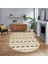 Dijital Baskılı Kaymaz Taban Yıkanabilir Oval Modern Yolluk Salon Halısı, V-O-Modern-64-Kahve, 1