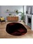 Dijital Baskılı Kaymaz Taban Yıkanabilir Oval Modern Yolluk Salon Halısı, V-O-Modern-26-Bordo, 1