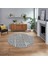 Dijital Baskılı Kaymaz Taban Yıkanabilir Yuvarlak Modern Mutfak Salon Halısı, V-Y-MODERN-110-GRİ, 1