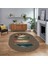 Dijital Baskılı Kaymaz Taban Yıkanabilir Oval Modern Yolluk Salon Halısı, V-O-MODERN-114-KAHVE, 1