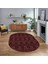 Dijital Baskılı Kaymaz Taban Yıkanabilir Oval Modern Yolluk Salon Halısı, V-O-Modern-87-Bordo, 1