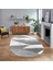 Dijital Baskılı Kaymaz Taban Yıkanabilir Oval Modern Yolluk Salon Halısı, V-O-Modern-54-Beyaz, 1
