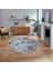 Dijital Baskılı Kaymaz Taban Yıkanabilir Yuvarlak Modern Mutfak Salon Halısı, V-Y-Modern-39-Mavi, 1
