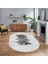 Dijital Baskılı Kaymaz Taban Yıkanabilir Oval Modern Yolluk Salon Halısı, V-O-Modern-50-Gri, 1