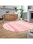 Dijital Baskılı Kaymaz Taban Yıkanabilir Oval Modern Yolluk Salon Halısı, V-O-Modern-36-Pembe, 2