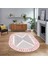 Dijital Baskılı Kaymaz Taban Yıkanabilir Oval Modern Yolluk Salon Halısı, V-O-Modern-07-Pembe, 1