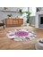 Dijital Baskılı Kaymaz Taban Yıkanabilir Yuvarlak Modern Mutfak Salon Halısı, V-Y-Modern-45-Mor, 2