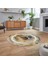 Dijital Baskılı Kaymaz Taban Yıkanabilir Yuvarlak Modern Mutfak Salon Halısı, V-Y-Modern-46-Gold, 2