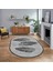 Dijital Baskılı Kaymaz Taban Yıkanabilir Oval Modern Yolluk Salon Halısı, V-O-Modern-41-Gri, 1
