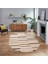 Dijital Baskılı Kaymaz Taban Yıkanabilir Oval Modern Yolluk Salon Halısı, V-O-Modern-74-Kahve, 1