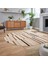 Dijital Baskılı Kaymaz Taban Yıkanabilir Oval Modern Yolluk Salon Halısı, V-O-Modern-74-Kahve, 2