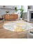 Dijital Baskılı Kaymaz Taban Yıkanabilir Oval Modern Yolluk Salon Halısı, V-O-Modern-98-Gri, 2