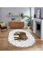 Dijital Baskılı Kaymaz Taban Yıkanabilir Oval Modern Yolluk Salon Halısı, V-O-MODERN-101-KAHVE, 1