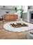 Dijital Baskılı Kaymaz Taban Yıkanabilir Oval Modern Yolluk Salon Halısı, V-O-MODERN-101-KAHVE, 2