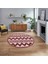 Dijital Baskılı Kaymaz Taban Yıkanabilir Yuvarlak Modern Mutfak Salon Halısı, V-Y-MODERN-105-BORDO, 1