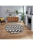 Dijital Baskılı Kaymaz Taban Yıkanabilir Yuvarlak Modern Mutfak Salon Halısı, V-Y-MODERN-105-KREM, 1
