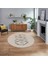 Dijital Baskılı Kaymaz Taban Yıkanabilir Yuvarlak Modern Mutfak Salon Halısı, V-Y-Modern-59-Bej, 1