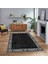 Dijital Baskılı Kaymaz Taban Yıkanabilir Modern Yolluk Mutfak Salon Halısı, V-MODERN-118-SİYAH, 1
