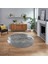 Dijital Baskılı Kaymaz Taban Yıkanabilir Yuvarlak Modern Mutfak Salon Halısı, V-Y-Modern-44-Gri, 1