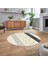 Dijital Baskılı Kaymaz Taban Yıkanabilir Yuvarlak Modern Mutfak Salon Halısı, V-Y-Modern-75-Krem, 2